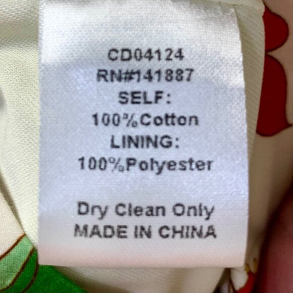 Think Of Me Cottagecore Floral Shift Dress Bodice Ruffled Collar Puff Sleeves L - Picture 9 of 10